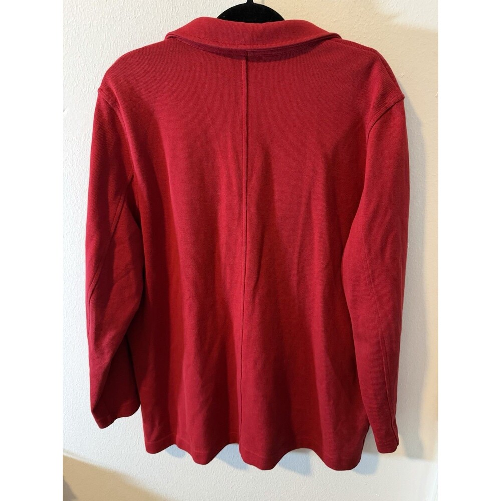 Lauren Ralph Lauren Royal Crest Sweater Cardigan PETITE Large PL Vintage - Picture 7 of 11